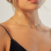 Choker argint cu stele DiAmanti ALCH0028NRH-AS